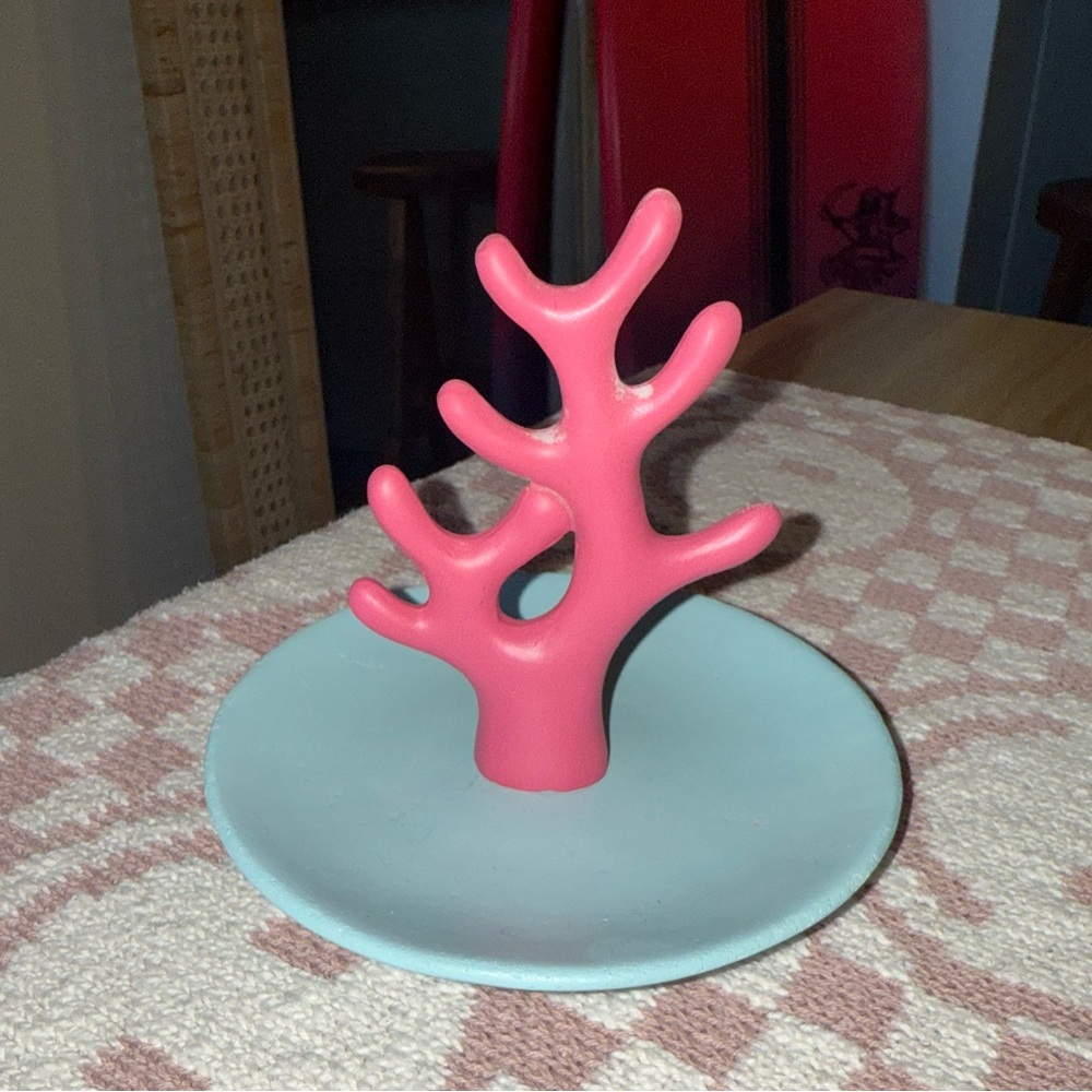 Pink Coral Jewelry Holder
